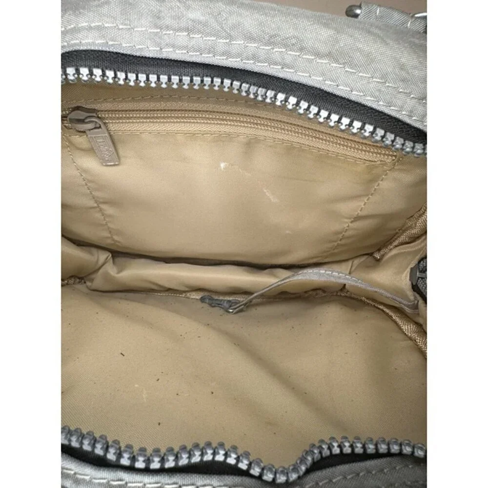 Kipling Small Gray Bag Pockets Logo Unisex Stitching
